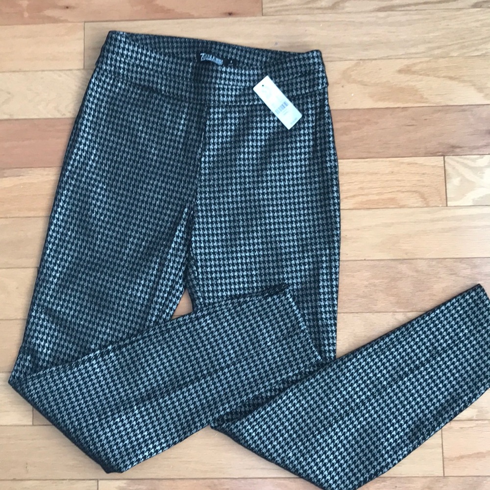 Silver Black slim fit pants